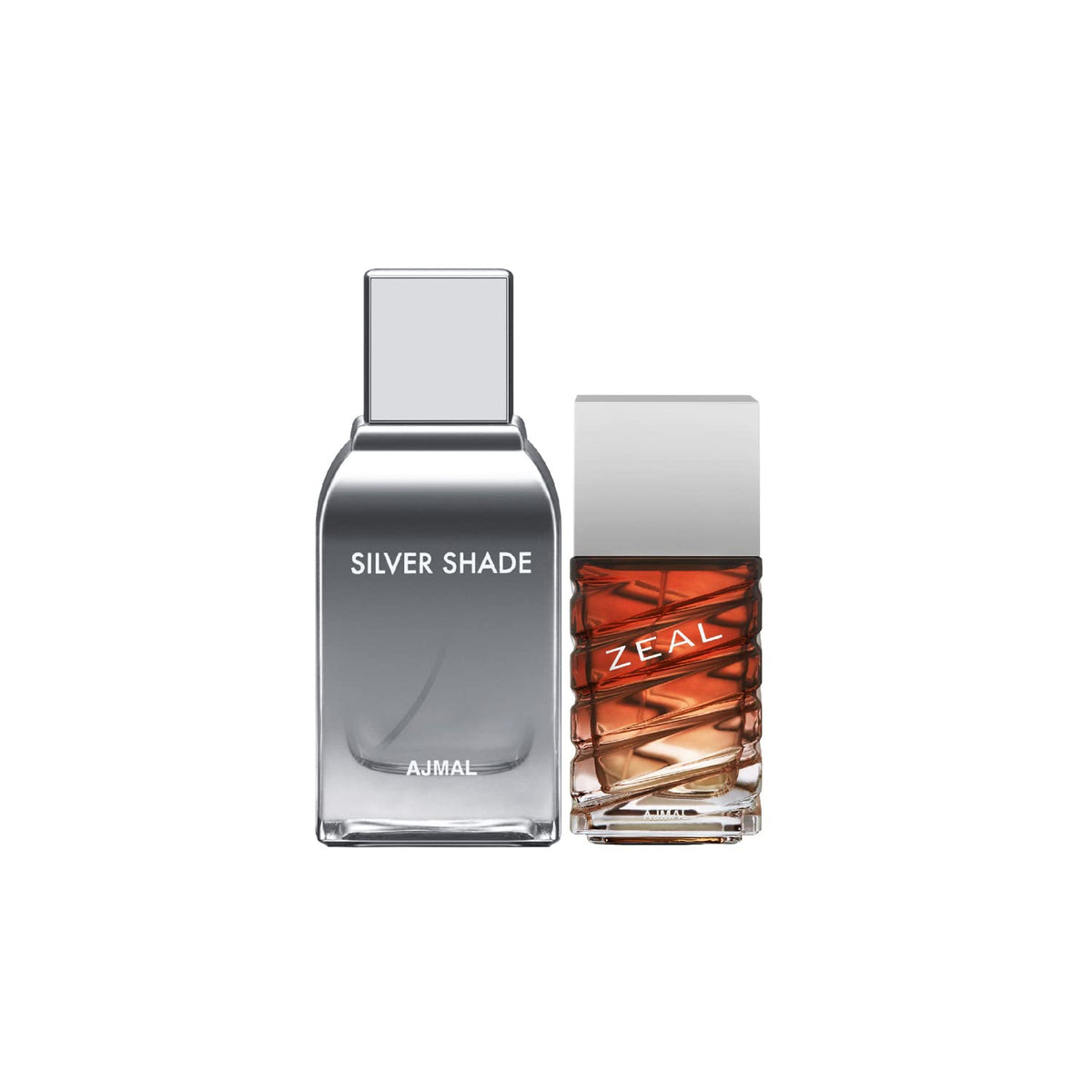 Ajmal Silver Shade  Citrus Woody Eau De Parfum &  Zeal  Aquatic Woody Eau De Parfum 100ml 3.4 Fl.oz. Each Pack Of 2  | For Men