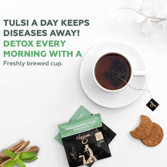Chayam Fresh Moringa Tulsi Green Tea - Pack Of 3 X 20 Pyramid Tea Bags | 100% Natural Whole Leaf Tea - Improves Digestion, Boosts Immunity | Low Caffeine, Gluten Free