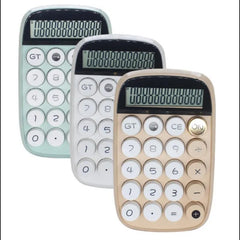 Skofri Mini Calculators, Pocket Calculator 10 Digit Solar Battery Office Calculator, Basic Standard Calculators, Dual Power Desktop Calculators For Home Office School. (White)