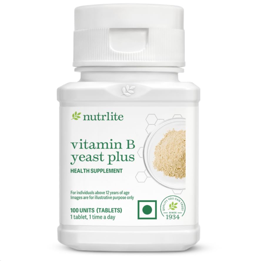 Nutrlite Vitamin B With Yeast Plus , Provides Energy & Helps Nervous System Support | 100 Tablets , 150gm 0.3lbs