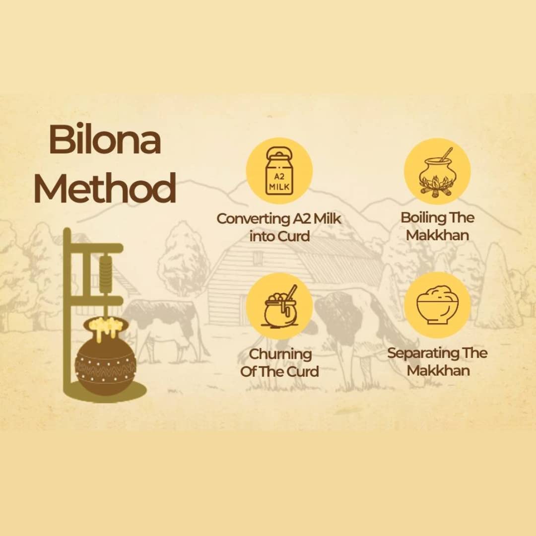 Organic Sahiwal Cow A2 Desi Ghee By Shahji | High In Protein Fiber & Nutrients Healthy Desi Ghee For Improves Digestion | (1 Litr) 33.8 Ounce | Jar Pack