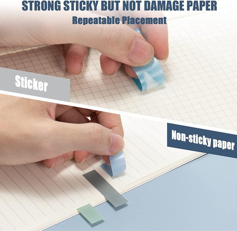 Self-Adhesive Sticky Tabs Sticky Index Tabs, Notebooks Flags Strip Sticky Notes - 200 Pcs