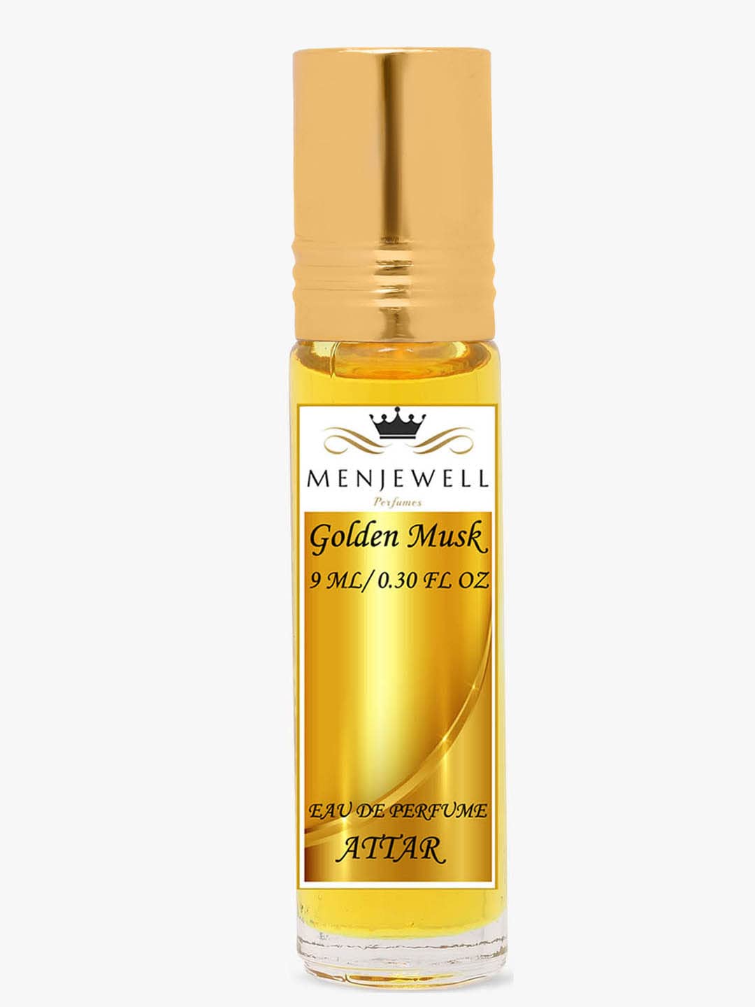 Menjewell Golden Musk Eau De Perfume Attar 9ml 0.3 Fl.oz. Women Fragrance | Long Lasting Alcohol Free