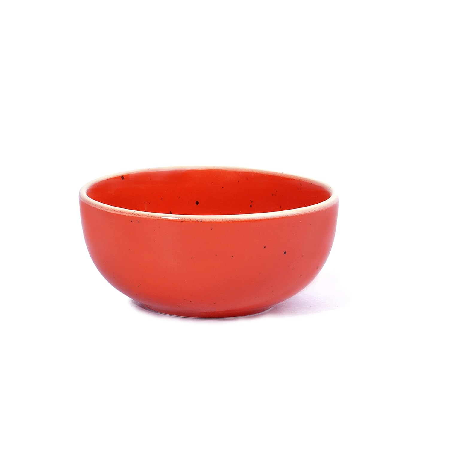 Ceramic Veg Bowls Set Of 6 For Dinner - 180ml Each, Red | Katori Set With Glossy Finish - Ceramic Bowls Set Of 6 | Dessert Bowl Set | Ice Cream Bowls - Microwave Safe & Dishwasher Safe