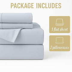Microfiber Double Bedsheets With 2 Pillow Cover - 90 X 100 Inches, Light Grey | Good Or Home, Hotel, Villa, Resort & Guest House | Wrinkle Free Luxury