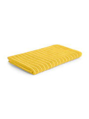Welspun 100% Cotton Large 250 Gsm Dobby Solid 2-In-1 Bath Towel (Mimosa)