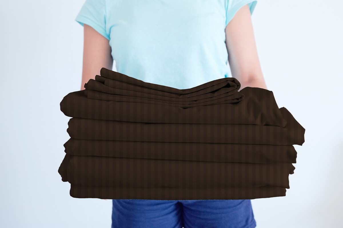 Premium Cotton Double Bedsheets King Size With 2 Pillow Covers - Size-90x100 Inches, Brown | Breathable Long Lasting Light Weight Wrinkel Free Bedsheet