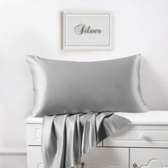 Plain Elastic Fitted King Size Bedsheet With 2 Pillow Cover - 90 X 100 Inches, Silver | 400 Thread Count Silky Soft | Naturally Soft, Breathable, & Skin-Friendly
