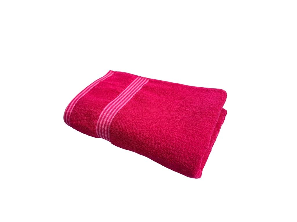 Space Fly Cotton Luxury Large Size Bath Towel 500 Gsm (Pink)