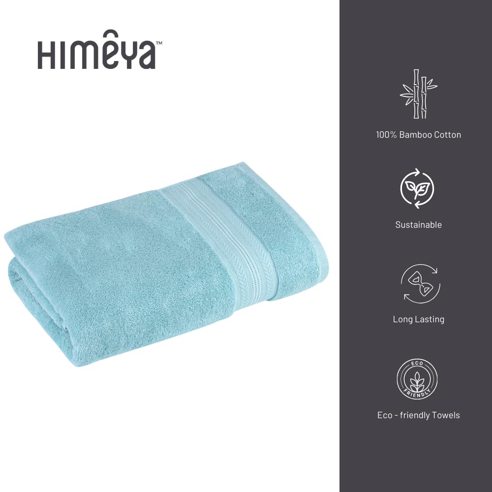 HimêYa Bamboo Bath Towel 600 Gsm | 100% Cotton Bamboo Towel For Men & Women (Ice Burst)