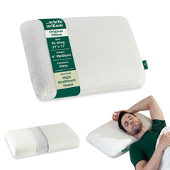 Cervical Pillow For Sleeping, For Neck & Shoulder Pain Relief, White - XL King Size - 4 Inch | Engineered Latex Soft Pillow, Orthopedic Head Rest Pillow For Back, Side & Stomach Sleepers