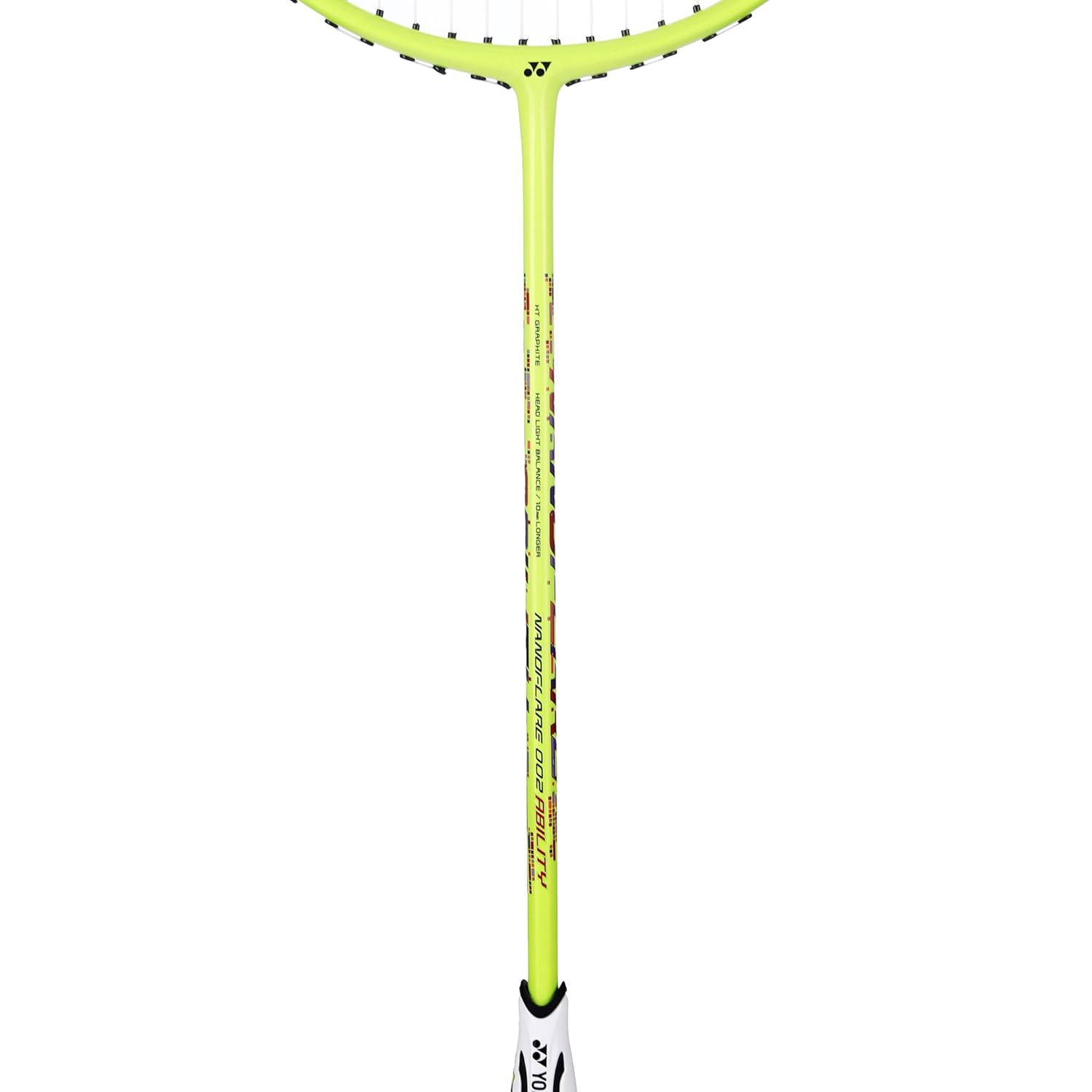 Yonex NANOFLARE 002 ABILITY Graphite Badminton Racquet G4 4u, Colour - Lime & Red, Grip Size - 4 1/2 inches