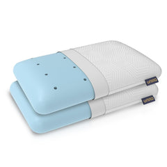 Advance Gel Blended Memory Foam Pillow, For Pain Relief, White, King Size - 24 X 15 X 5 Inch | For Neck & Shoulder Pain Relief | Orthopedic Pillow For Back & Stomach Sleepers - Pack Of 2
