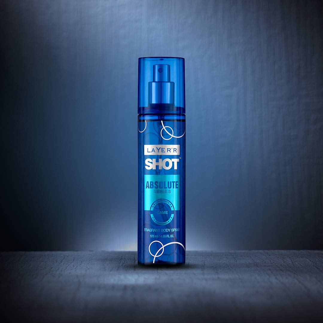 Layer'r Shot Absolute Series Game Fragrant Body Spray 135ml 4.56 Fl.oz. | Ideal For Men