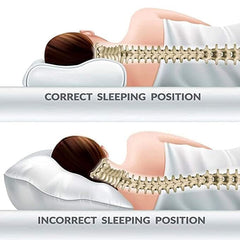 Orthopedic Pillows For Sleeping, Memory Foam Pillows, For Pain Relief - White | Cervical Contour Pillows, Medical Cushions, Anti Snoring Cushion For Good Sleep - Adjustable Pillow