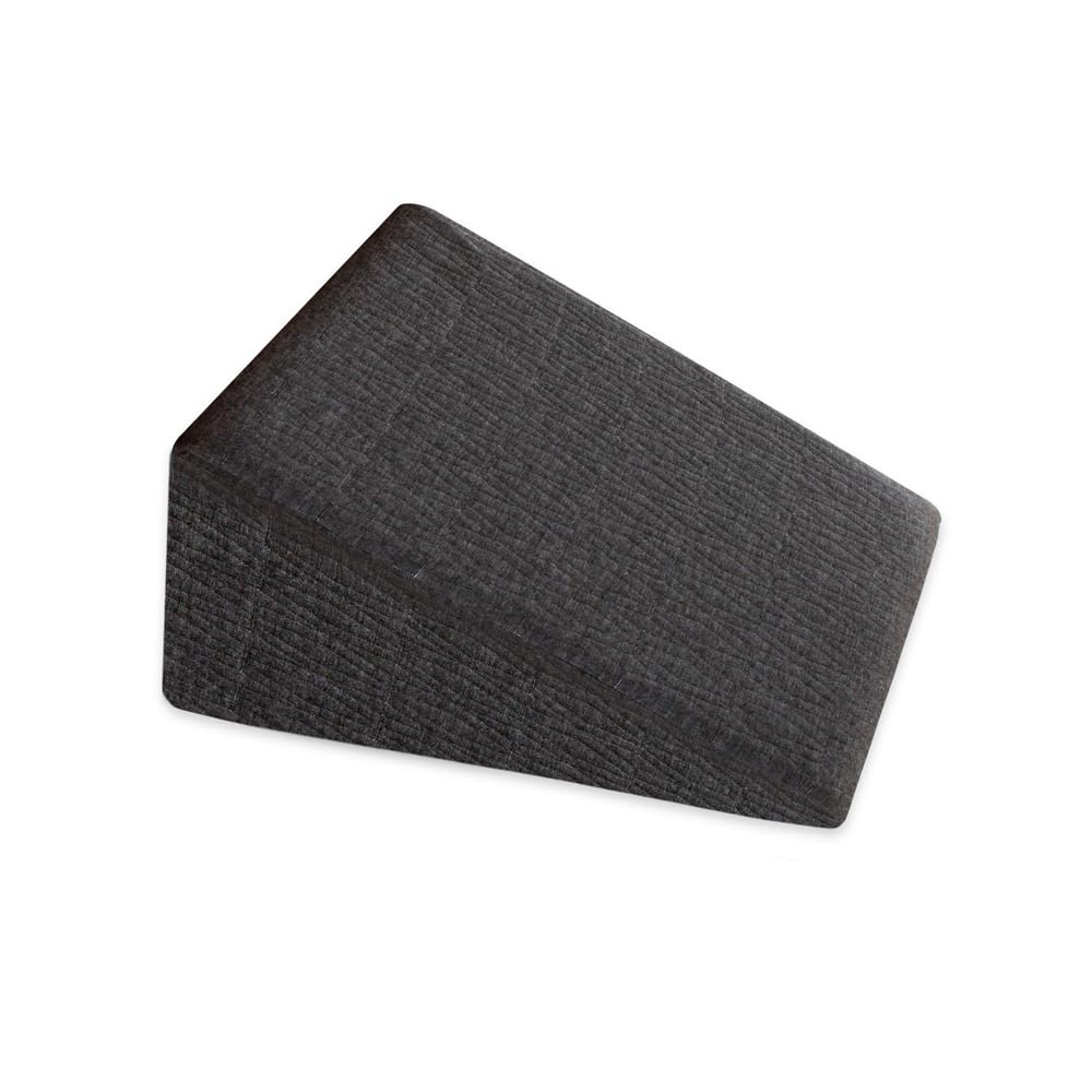 Cooling Gel Memory Foam & HR Foam Bed Wedge Pillow, Black - XL King Size - 24 L X 24 W X 12 H Inch | For Back Support & Sleeping, Acid Reflux, Leg Elevation, Removable Cover, Adjustable