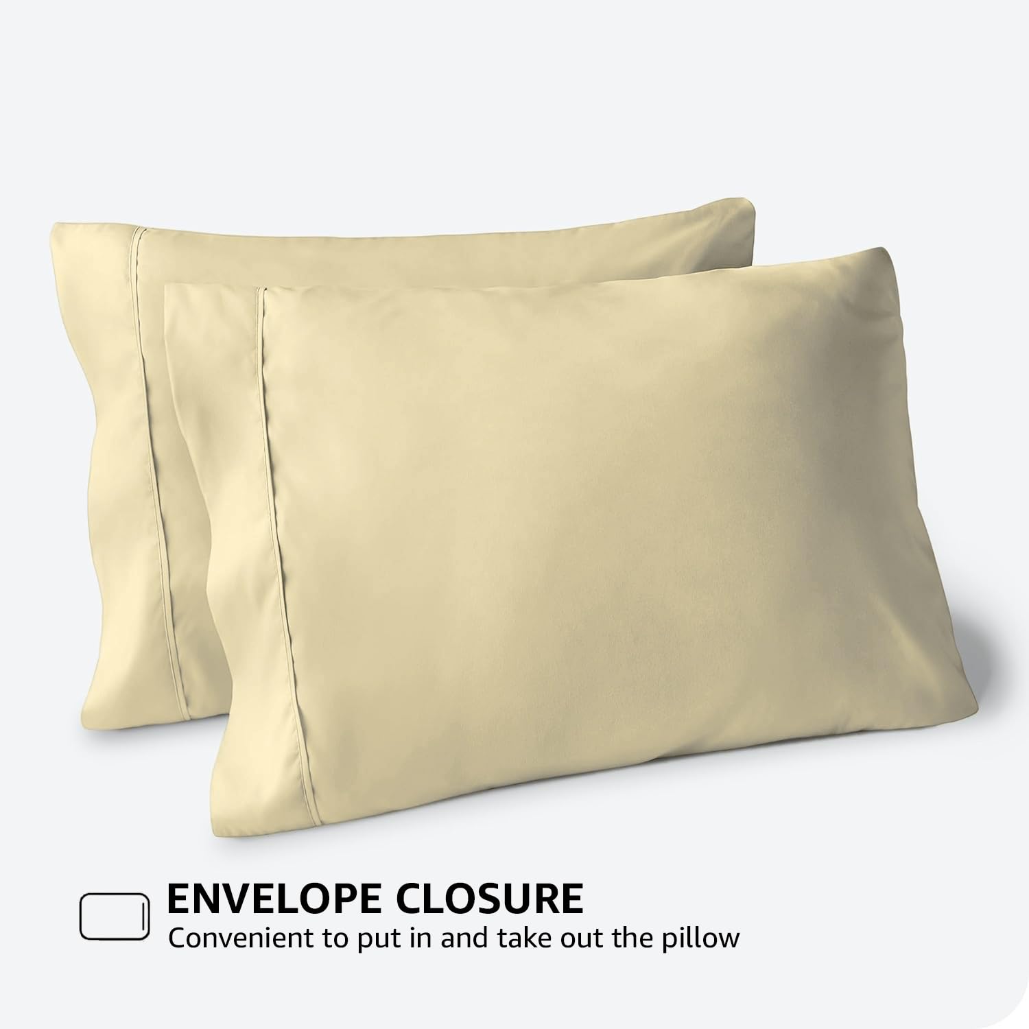 1 Bedsheet For Full Size With 2 Pillow Cover - 90 X 100 Inches, Ivory | Ideal For All Season Comfortable Bedsheet | 1800 Thread Count