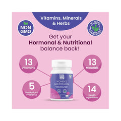 Tata 1mg Womens Multivitamin With Zinc, Vitamin C, D , Calcium & Iron Support Health Protection, Bones & Overall Health | 30 Veg Tablets , 50gm 0.1lbs