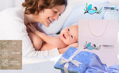 Teddyify Soft Cotton Baby Bath Towel 500 Gsm | Infants, New Born Babies Towel High Absorbent, Soft Cotton Premium Washcloth (Pink & Blue) - Pack Of 2