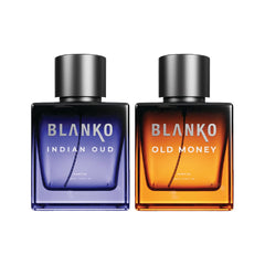 Blanko Indian Oud + Old Money Time Lock Technology Parfum 100ml 3.4 Fl.oz. Each Pack Of 2 | Luxury Fragrance Gift Set For Husband, Father, Brother