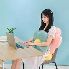 Sunflower Shaped Pillow 6 Kali, Cute Preppy Decorative Throw Pillow, Green - 35 Cm | Floor Cushion With Fiber Filling For Aesthetic Decoration | Soft & Plush Pillow, Versatile Use