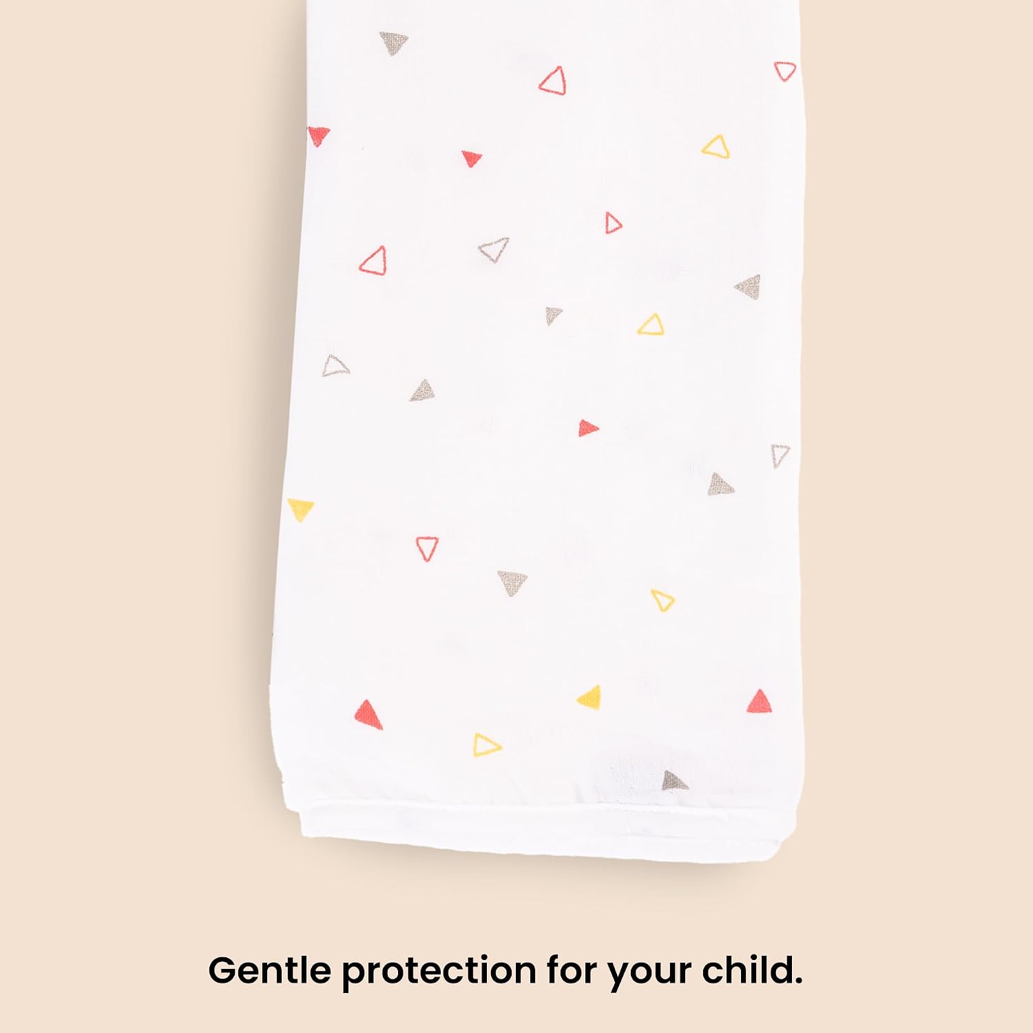 Haber Traditional Baby Muslin Bath Towel 130 Gsm | Organic Indian Cotton 4 Layer, Eco-Conscious & Safe Printed Muslin Cloth Towels | Pack Of 1 (Trio)