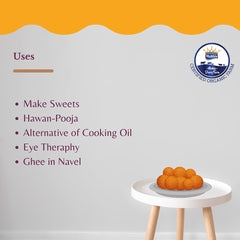 100% Natural Cow Desi Ghee By Brijmohan | Naturally & Healthy Pure Desi Ghee Ideal For Frying | (5 Litr) 169.0 Ounce | Tin Pack