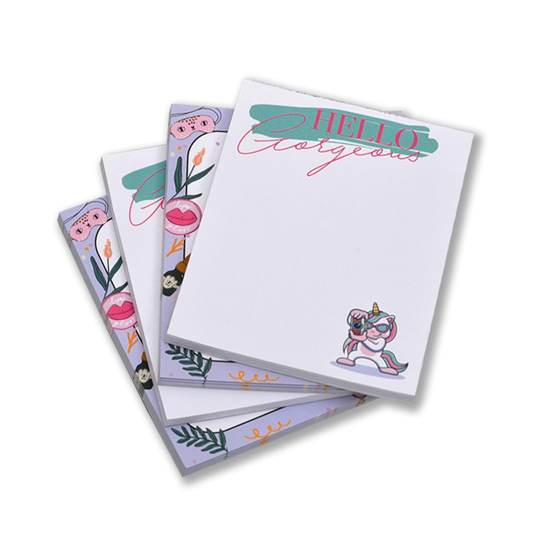 To Do List Notepad, Book, Stationery, 4” X 5.25”, Writing Pads 50 Tear Off Sheets | Set Of 4