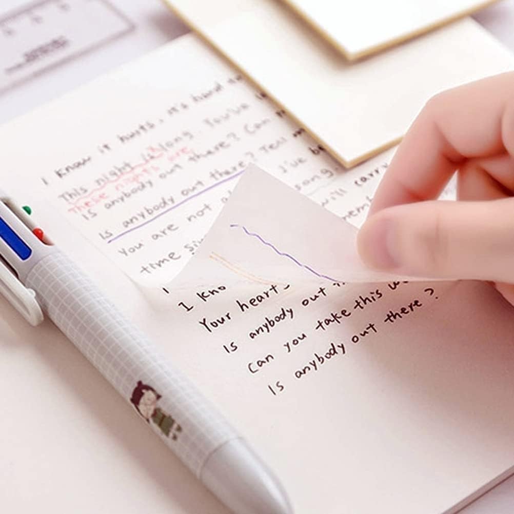Transparent Sticky Notes Pad 3 X 3 Inch, For Books Message Reminder, Sticky Notes - 150 Sheets