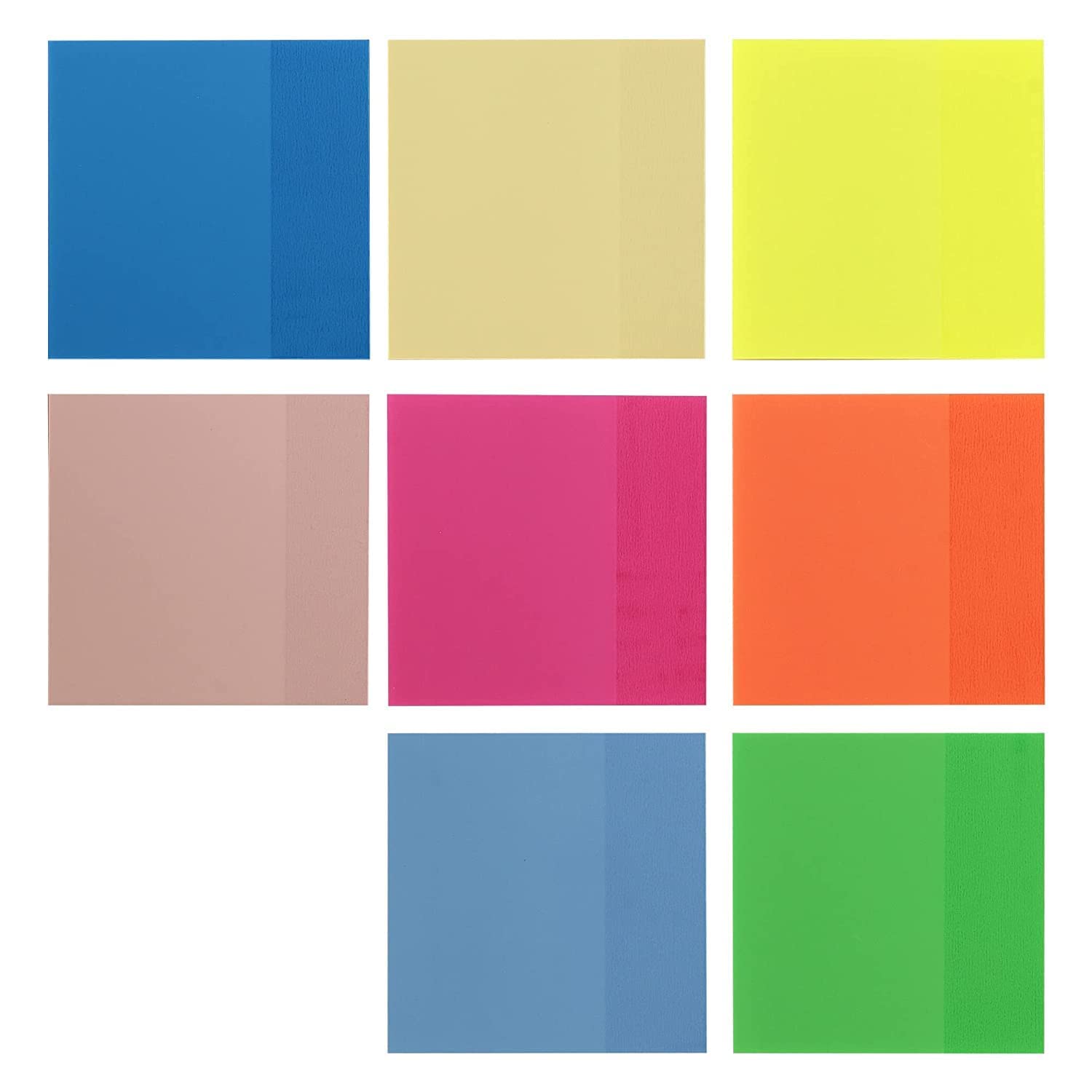 Sticky Notes Pastel Sticky Note Clear Self-Sticky Annotation, Waterproof | Pack of 5 Random Colors