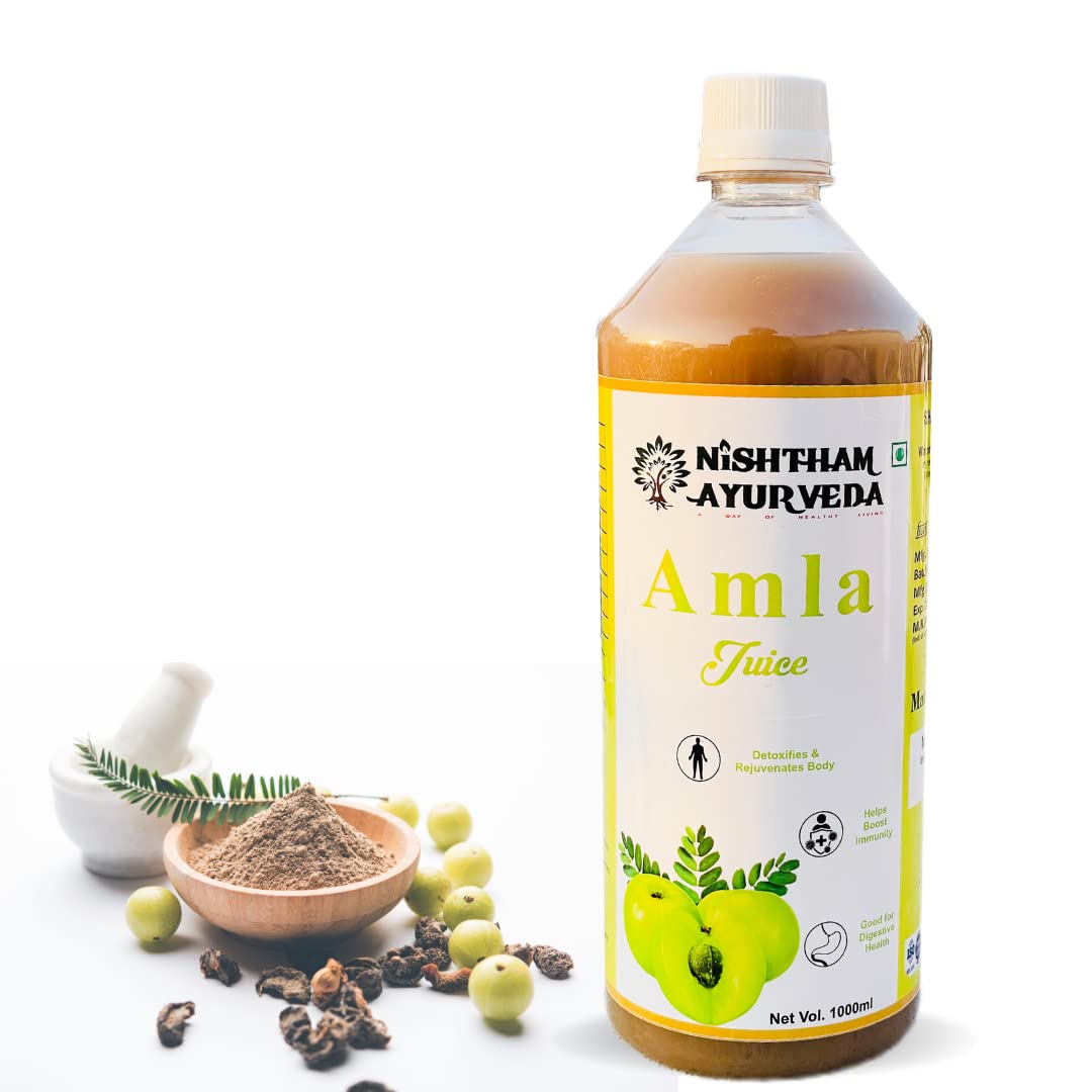 Nishtham Ayurveda Herbal Amla Juice Immunity Booster, Good For Eyes Rich In Vitamin C | 1000ml 2.2lbs