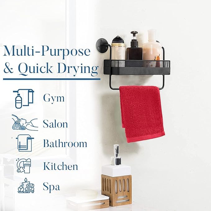 Grgrasp Thread That Bind Relations 100% Cotton Soft & Absrovent Face Towel Rumal 1200 Gsm (Red) - 20 Pcs