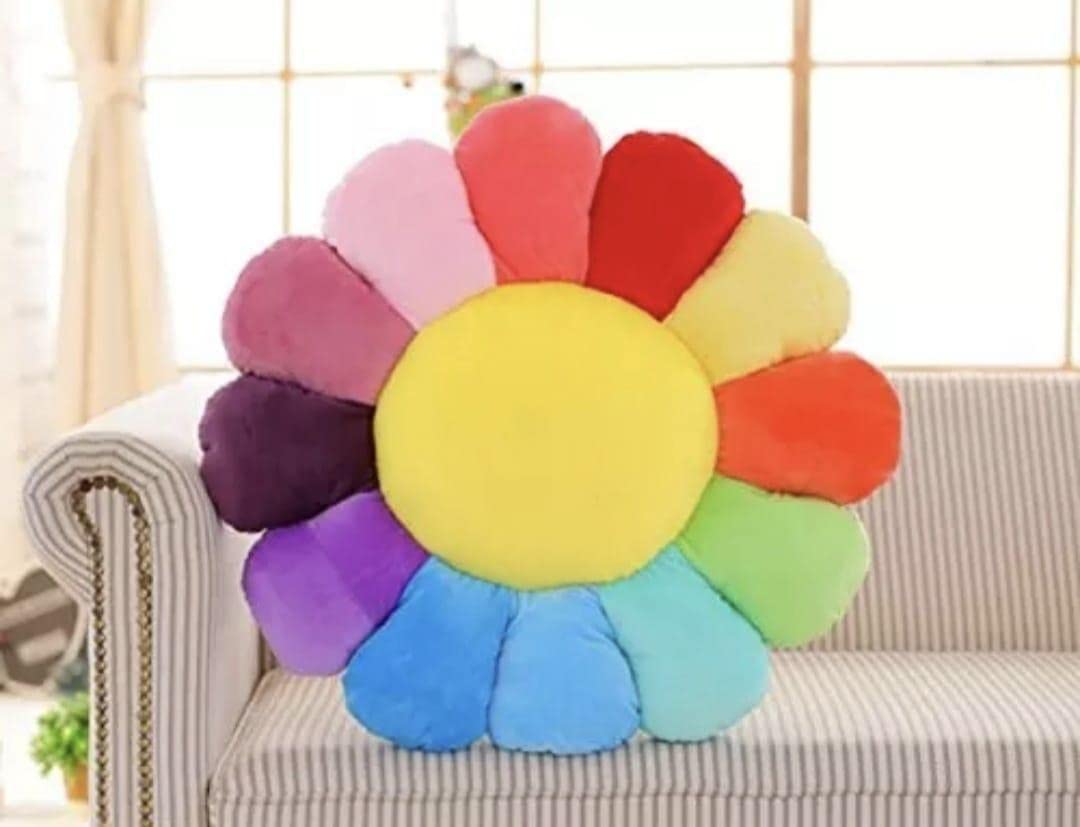 Emoji Smiley Cushion Pillow For Sofa Chair, Printed Velvet Cushion, Eye Heart - 16 X 16 Inches | Printed Velvet Cushions For Kids Bed Room | Soft Printed Cushions With For Gift - Pack Of 1