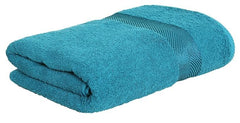 Fash Home International 1000 Gsm | 100% Cotton Highly Absorbent Luxurious Large Couple Bath Towel Set (Grey & Teal) - Set Of 2