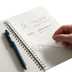Transparent Memo Sticky Notes, 50 Sheets Sticky Pet Note, Stationery, White - Pack Of 3