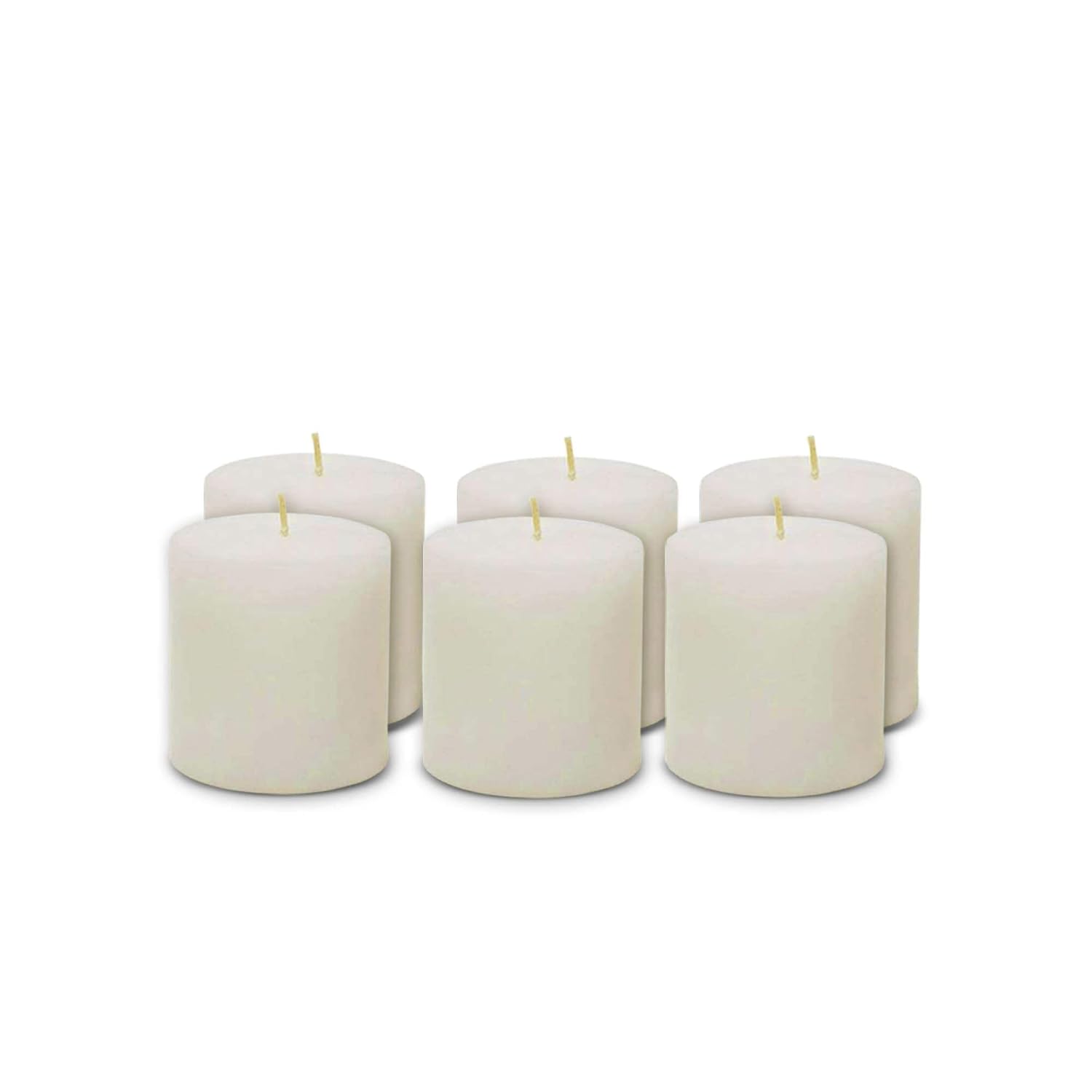PARAFFIN WAX UNSCENTED PILLAR CANDLE SET OF 6 BEST CHRISTMAS CANDLES FOR DECOR