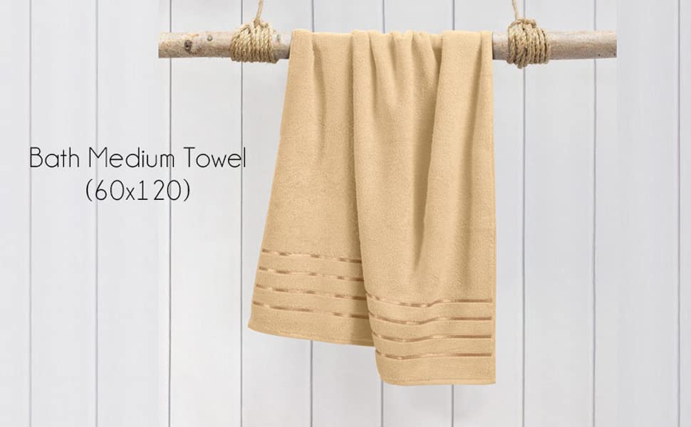 Spread Spain 100% Cotton Hand Towel 600 Gsm | Soft, Fluffy, Super Absorbent & Quick Dry Towels For Pool, Spa & Gym (Gold)