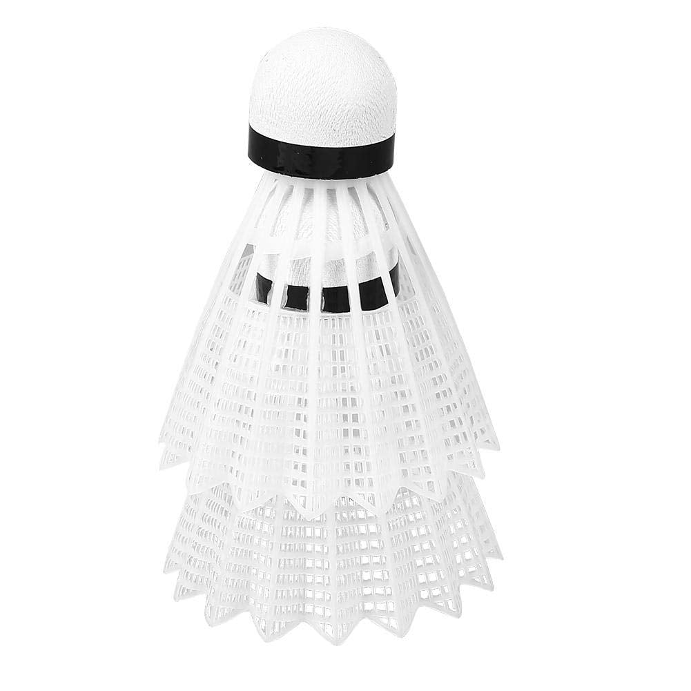 Adium Nylon Badminton Shuttlecocks For Professional Practice Casual Playing | White , Pack Of 6