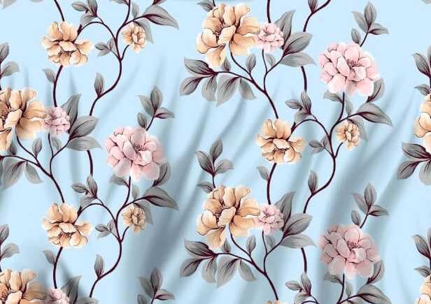 Queen Size Printed Double Bedsheet With Two Pillow Covers For Home | 90 X 100 Inches, Sky Blue - Beautiful Bedsheet Set | Perfect For Gifting Wedding, Anniversary