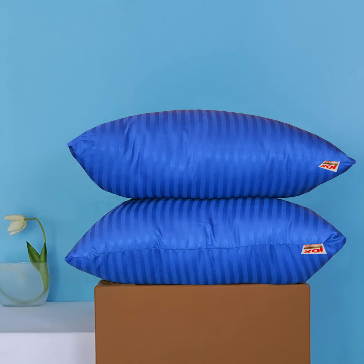 Premium Hotel Quality Soft Polyester Blend Fiber Pillow, Royal Blue - 16x24 Inch | Standard Size, Neck Support, Washable, Removable Cover | Bed Pillow, Comfortable Pillow - Set Of 2