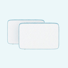 Memory Foam Pillow For Sleeping, Cervical Pillow For Pain Relief - Sky-Blue & White | Pillow For Neck, Shoulder & Back Pain Relief | Orthopedic Pillow, Versatile & Multipurpose - Pack Of 1
