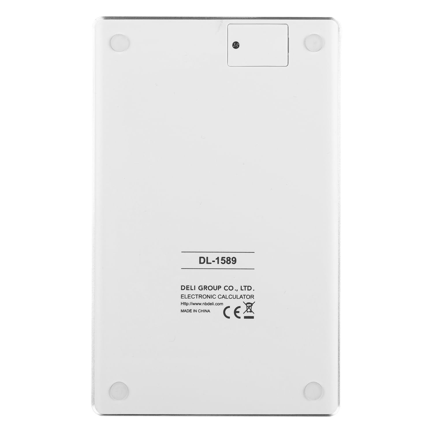 Deli 1589 Modern Calculator- White | Solar Power & Battery - For Professionals, Students, & Everyday Users