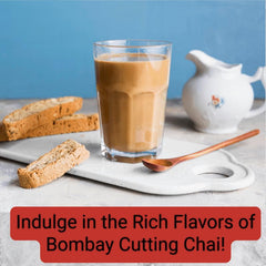 Tea Sense Bombay Cutting Masala Chai - 200gm, 7.05 Ounce | Assam CTC, Cardamom, Fennel, Dried Ginger, Black Pepper - Rich Flavor & Strong Chai Patti, High Caffeine | The Perfect Blend Loose Leaves