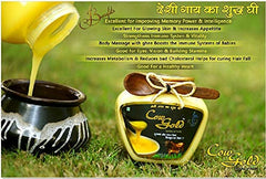 Premium Desi Cow A2 Ghee By Cow Gold | (Sahiwal & Rathi Cow) Bilona Method Pure Desi Cow Ghee Good For Hair & Eyes | (1 Litr) 33.8 Ounce | Jar Pack
