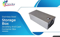 Stainless Steel Locker Boxes, Cash Peti Pooja Set, Jewellery Boxes Size -8 Inch, 10 Inch, 12 Inch With Pre Fited Lock & 2 Key, Pack Of 3, Special Feature - Portable