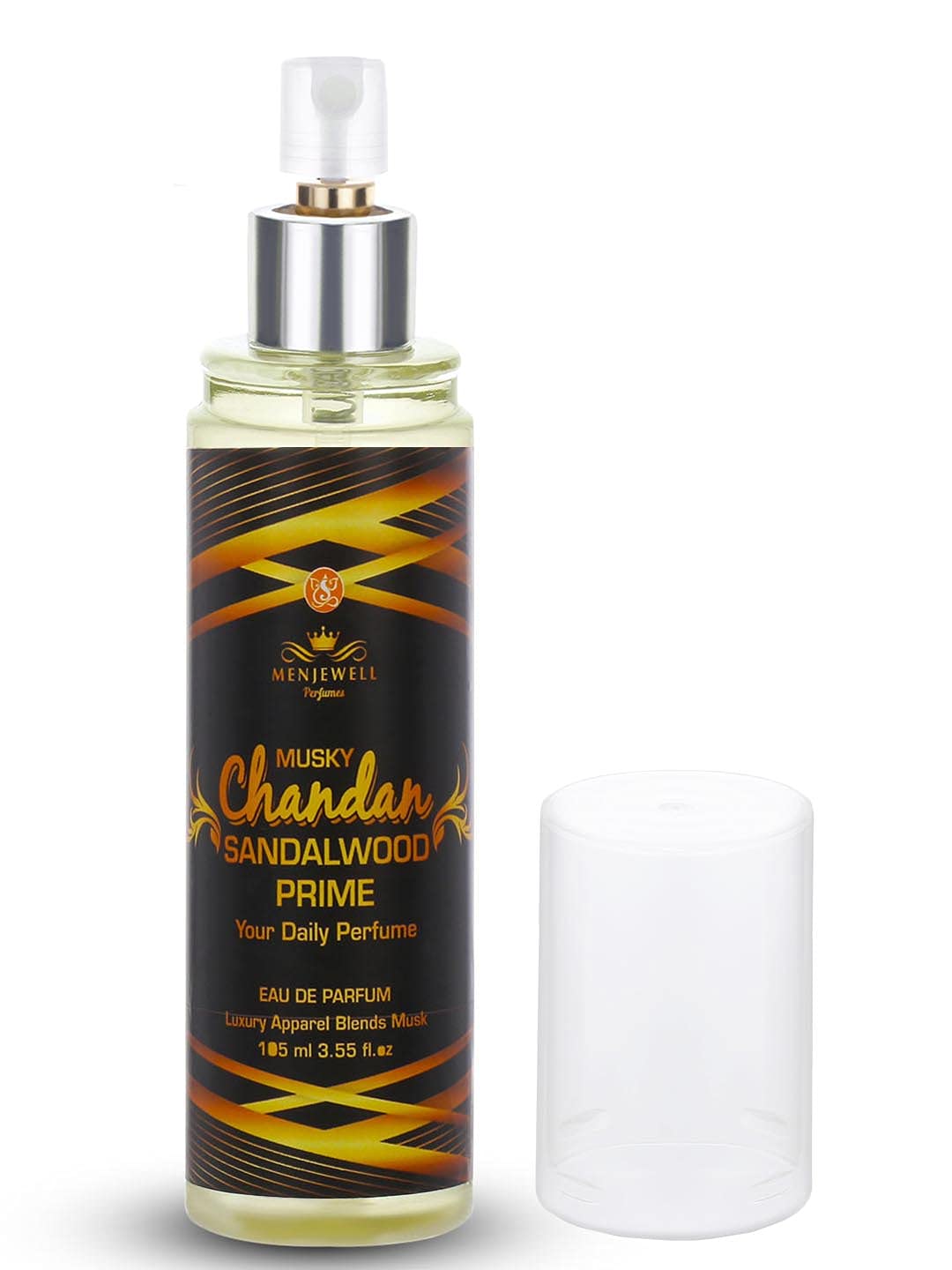 Menjewell Musky Chandan Sandalwood Prime + Soft Vanilla Prime + Musky Love Prime Eau De Parfum 105ml 3.5 Fl.oz. Each  | Unisex Fragrances