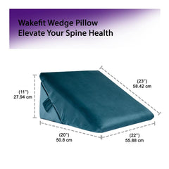 Wedge Cushion, Memory Foam Leg Pillow For Sleeping, Acid Reflux - Dark Green | Back Support Pillow For Bed, For Sitting Wedge Pillow, Multi-Purpose Use | For Head & Neck Support Pillow