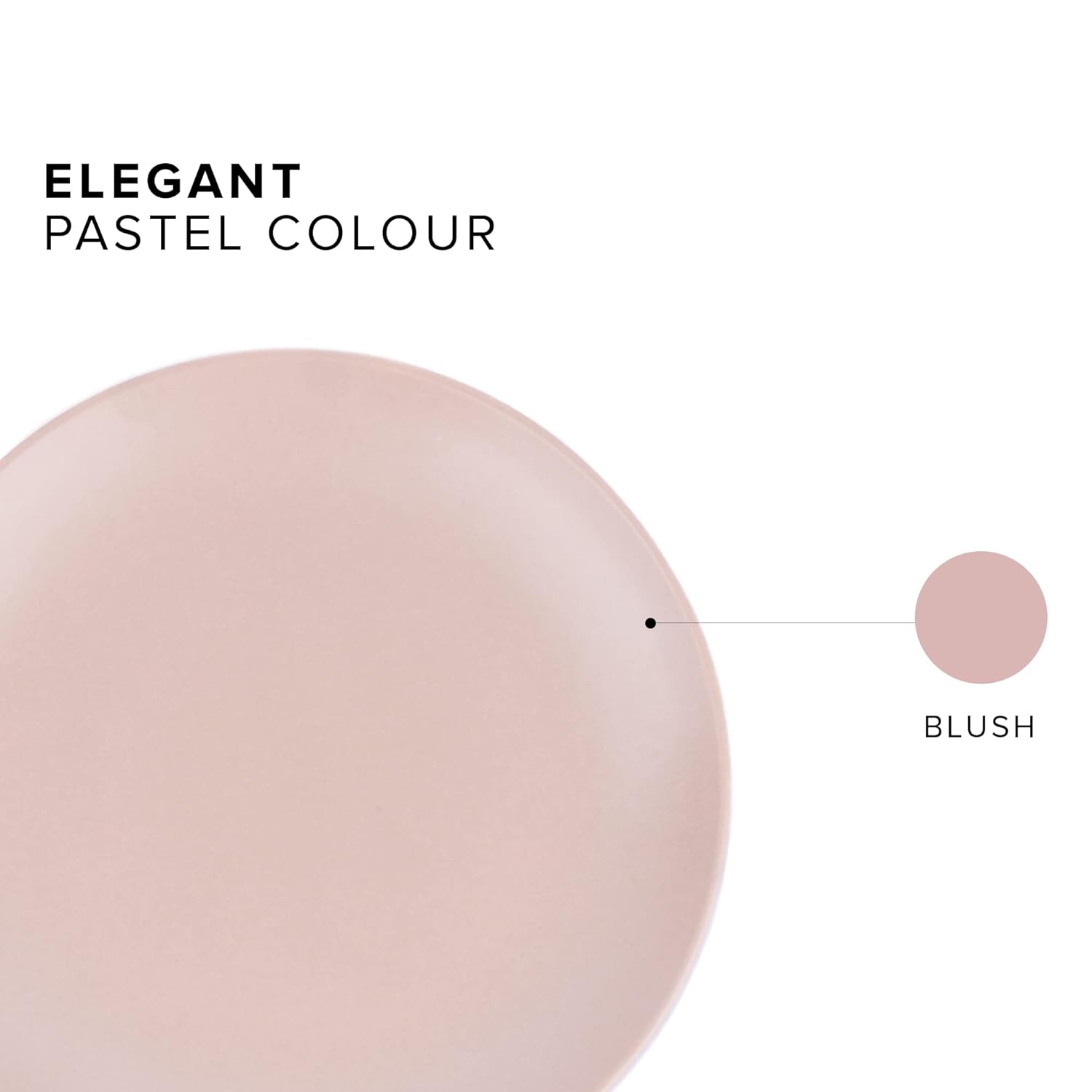 Quarter Plates Set Of 6, Blush Series | Premium Porcelain Snacks Plates Set - Dessert Plates, Snack Plate | Small Plates With Matte Finish