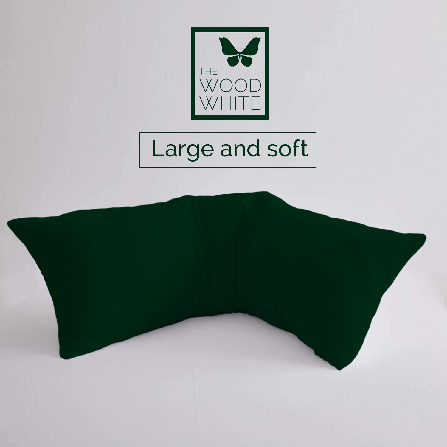 Soft Microfiber Hug Pillow For Sleeping, Full Body Cuddle Pillow, Dark Green - 18 X 54 Inch | Long Pillow For Bed, Pregnancy Pillow For Sleeping, Large Pillow, Neck Support, Multipurpose Use