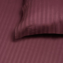 King Size Bed Sheet Includes 2 Pillow Covers - 108 X 108 Inches, Wine | Soft & Breathable Cotton Bedsheet For Double Bed | Ideal For Daily Home Use